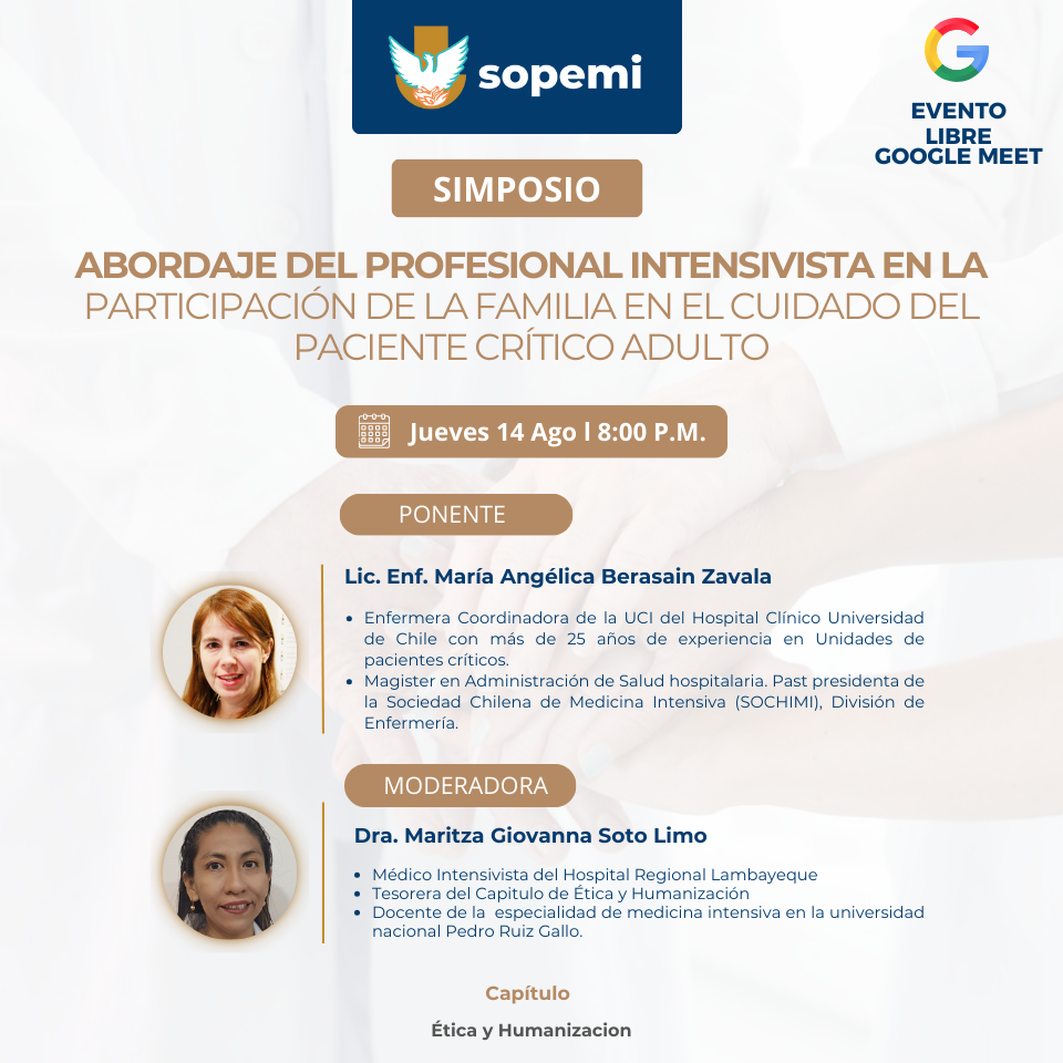 Afiche del Simposio sobre el Cuidado del Paciente Crítico Adulto