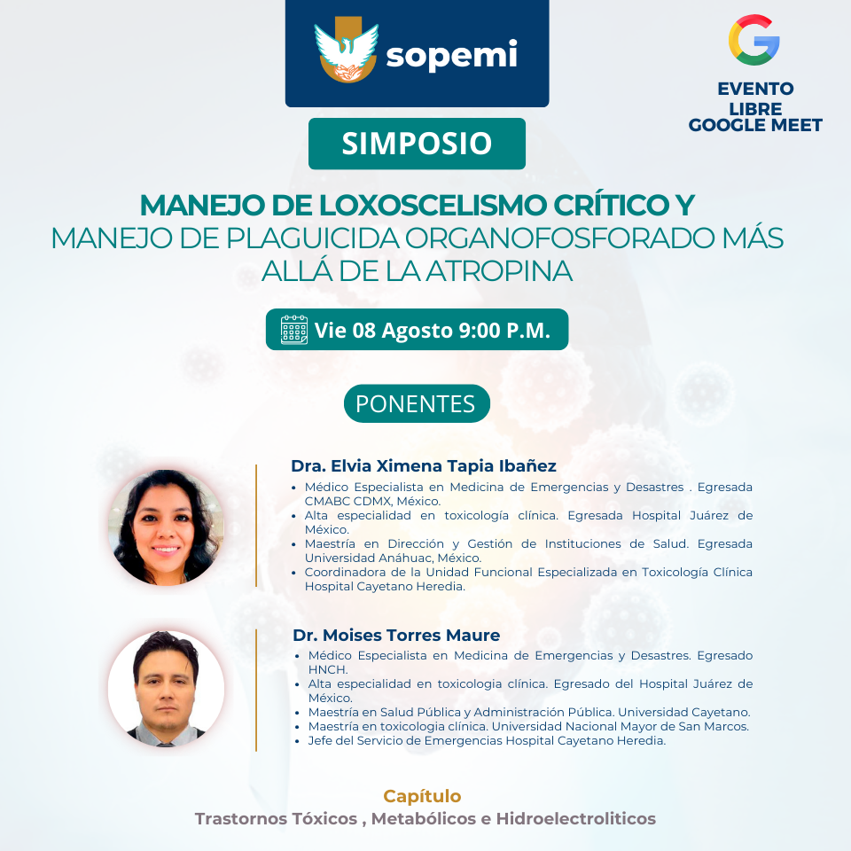 Afiche del Simposio sobre Loxoscelismo y Plaguicidas