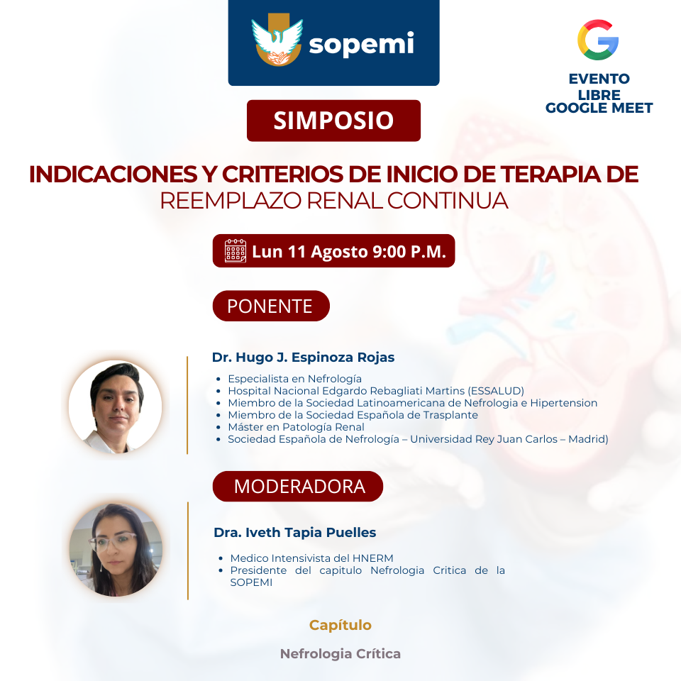 Afiche del Simposio sobre Terapia de Reemplazo Renal