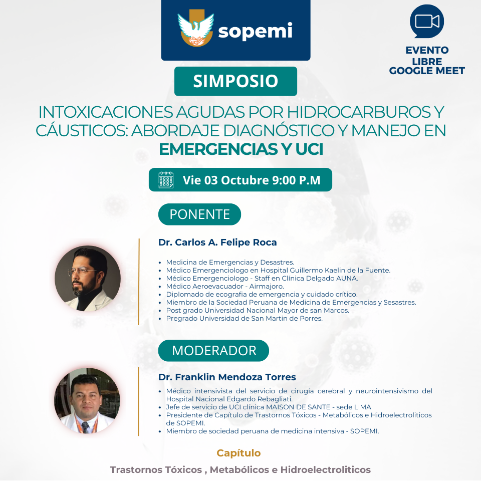 Flyer del Simposio sobre Intoxicaciones Agudas