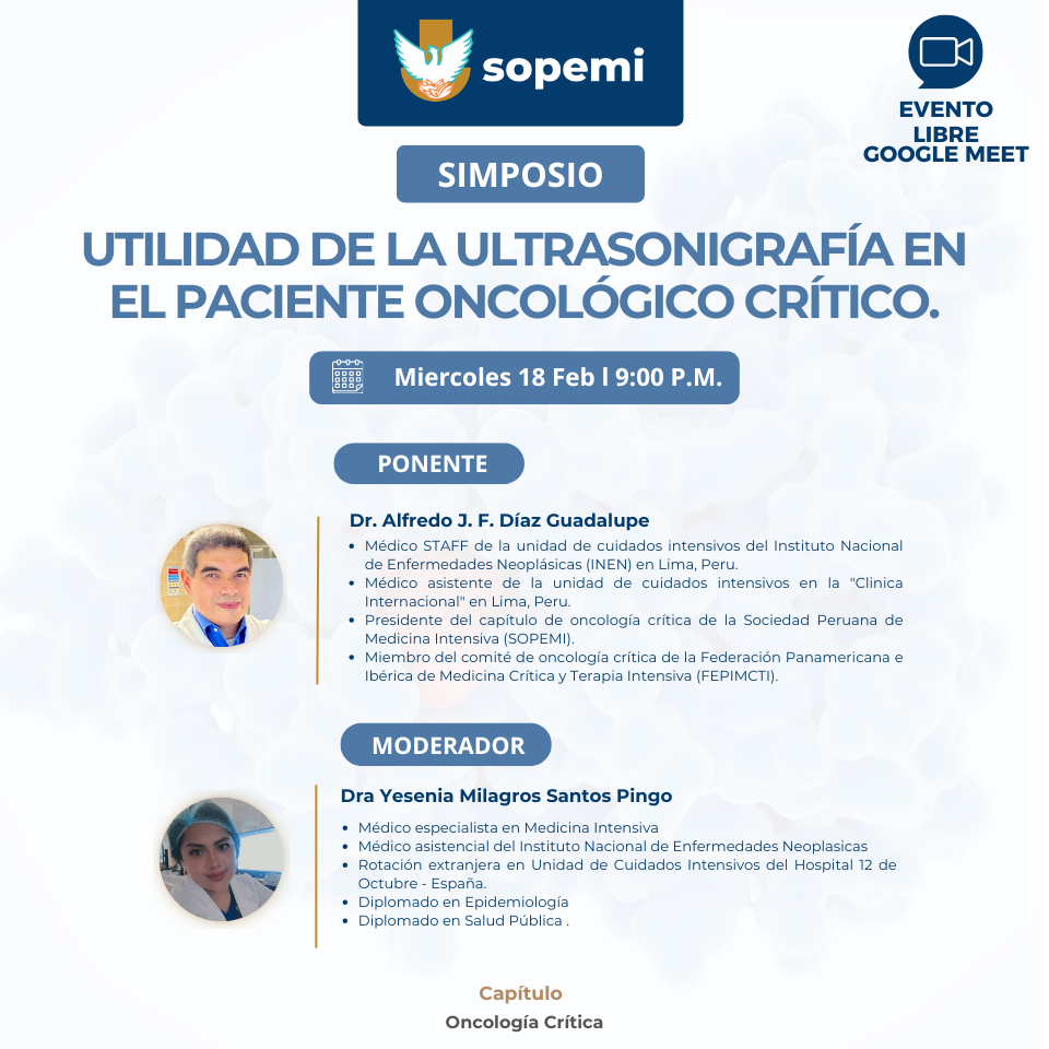 Afiche Utilidad de la Ultrasonigrafía en el Paciente Oncológico Crítico